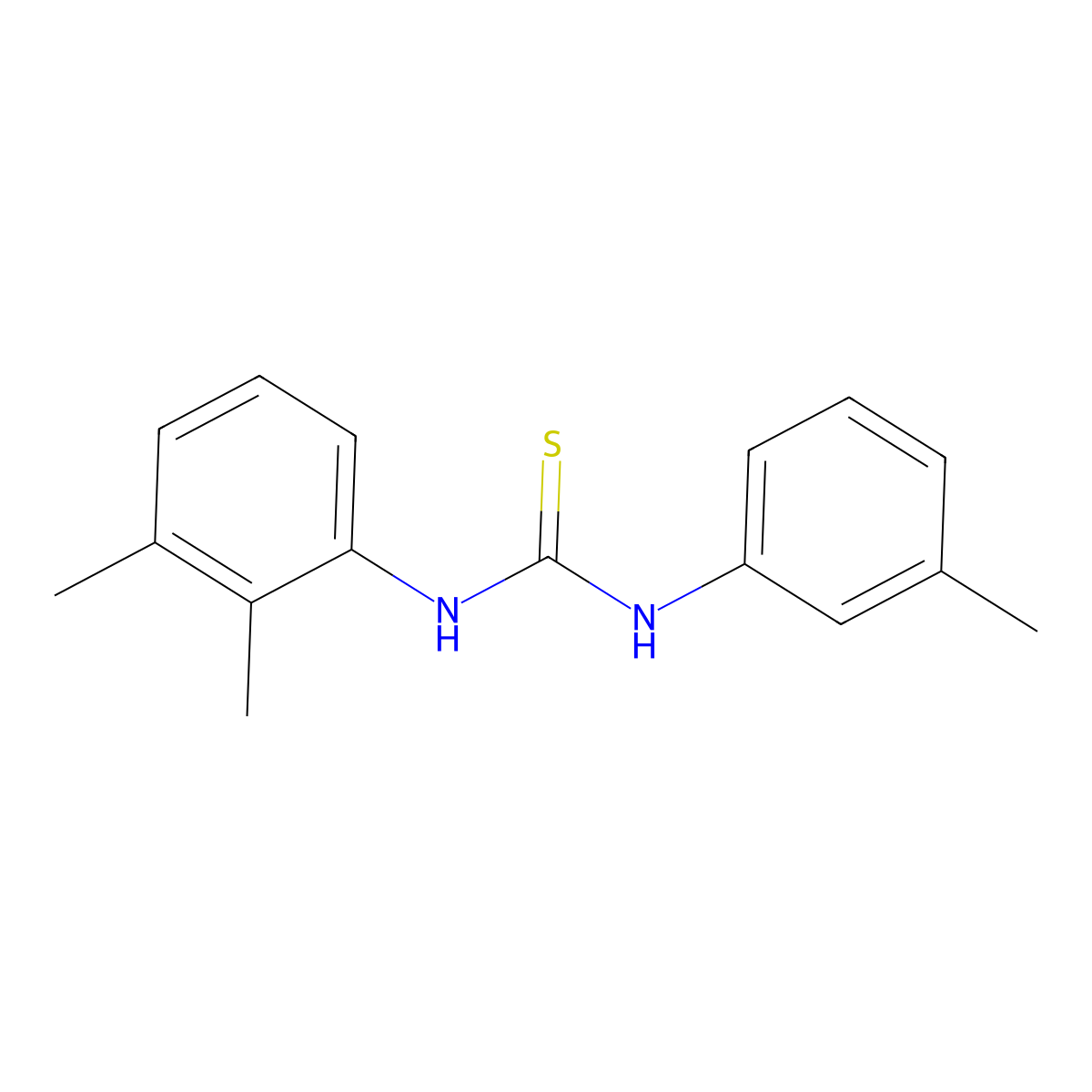 1-(2,3-Dimethylphenyl)-3-(3-methylphenyl)thiourea molecular structure, CAS 481018-39-7