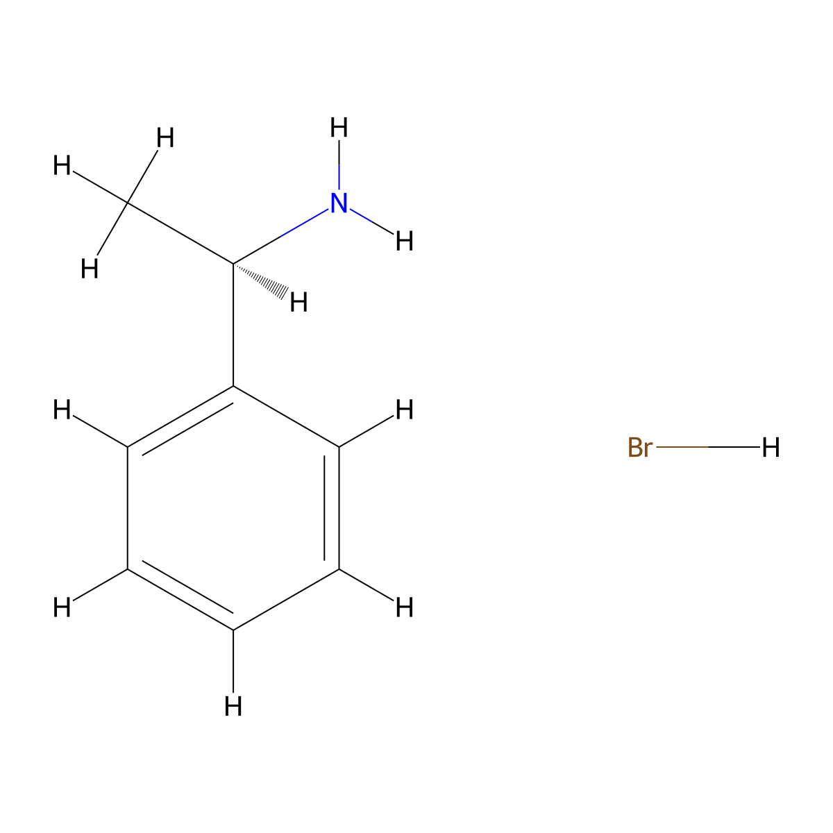 (R)-1-Phenylethylammonium bromide molecular structure, CAS 48104-28-5