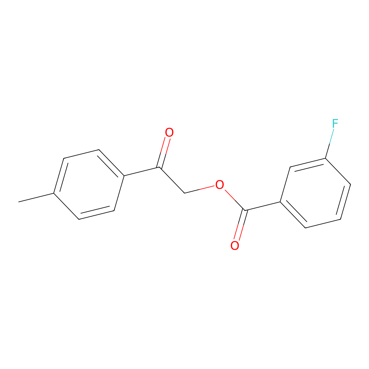 2-(4-Methylphenyl)-2-oxoethyl 3-fluorobenzoate molecular structure, CAS 481041-55-8