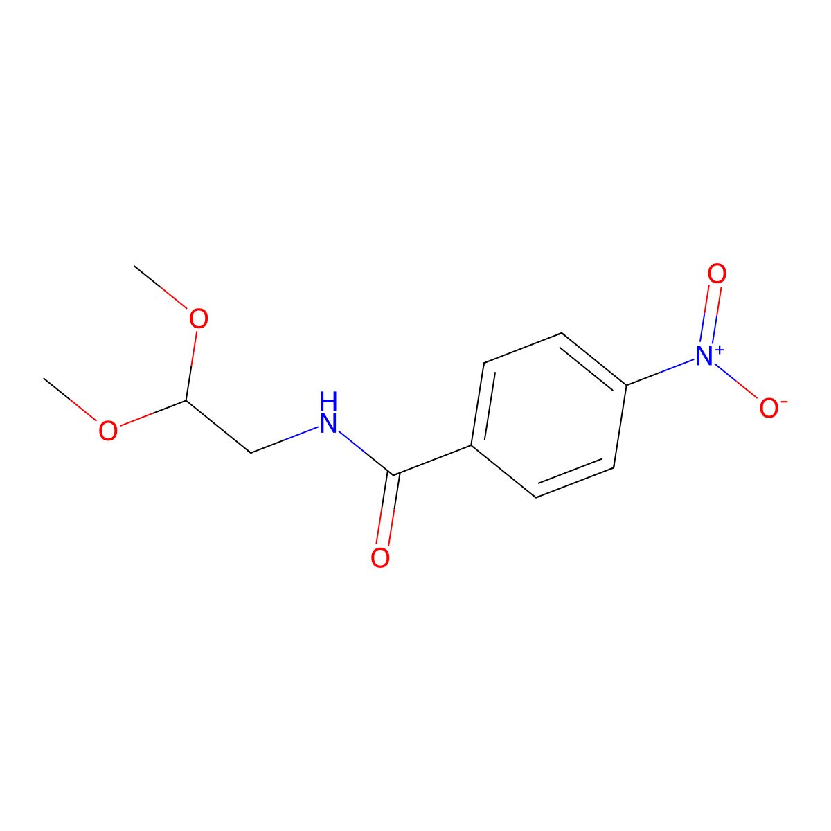 N-(2,2-Dimethoxyethyl)-4-nitrobenzamide molecular structure, CAS 481053-42-3