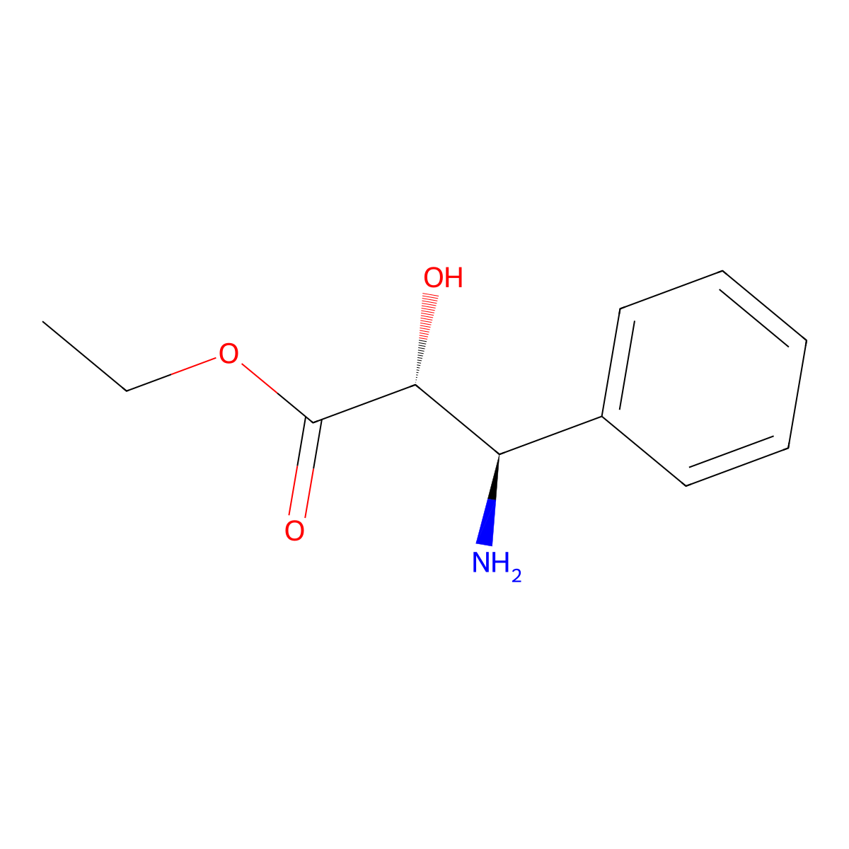 ethyl (2R,3R)-3-amino-2-hydroxy-3-phenylpropanoate molecular structure, CAS 481054-47-1
