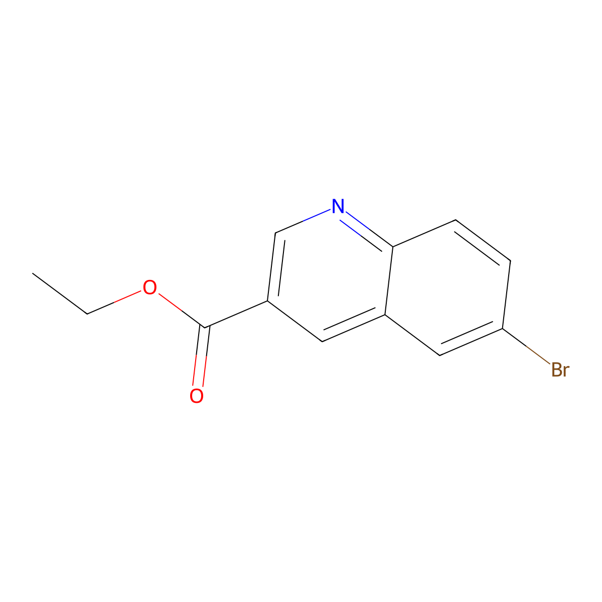 Ethyl 6-bromoquinoline-3-carboxylate molecular structure, CAS 481054-89-1