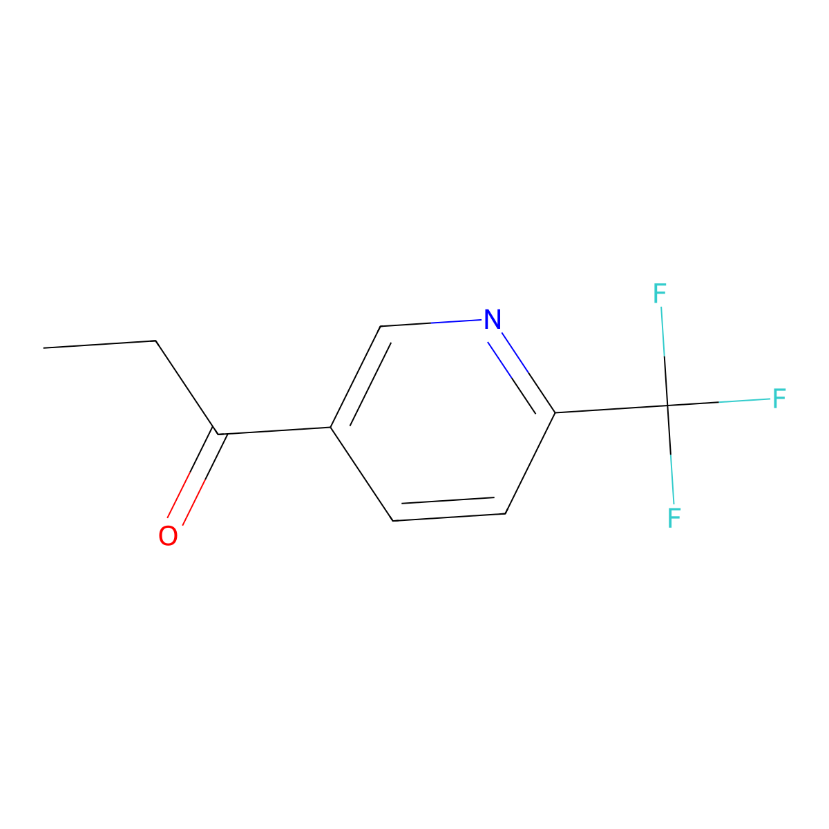 1-Propanone, 1-[6-(trifluoromethyl)-3-pyridinyl]- molecular structure, CAS 481066-02-8