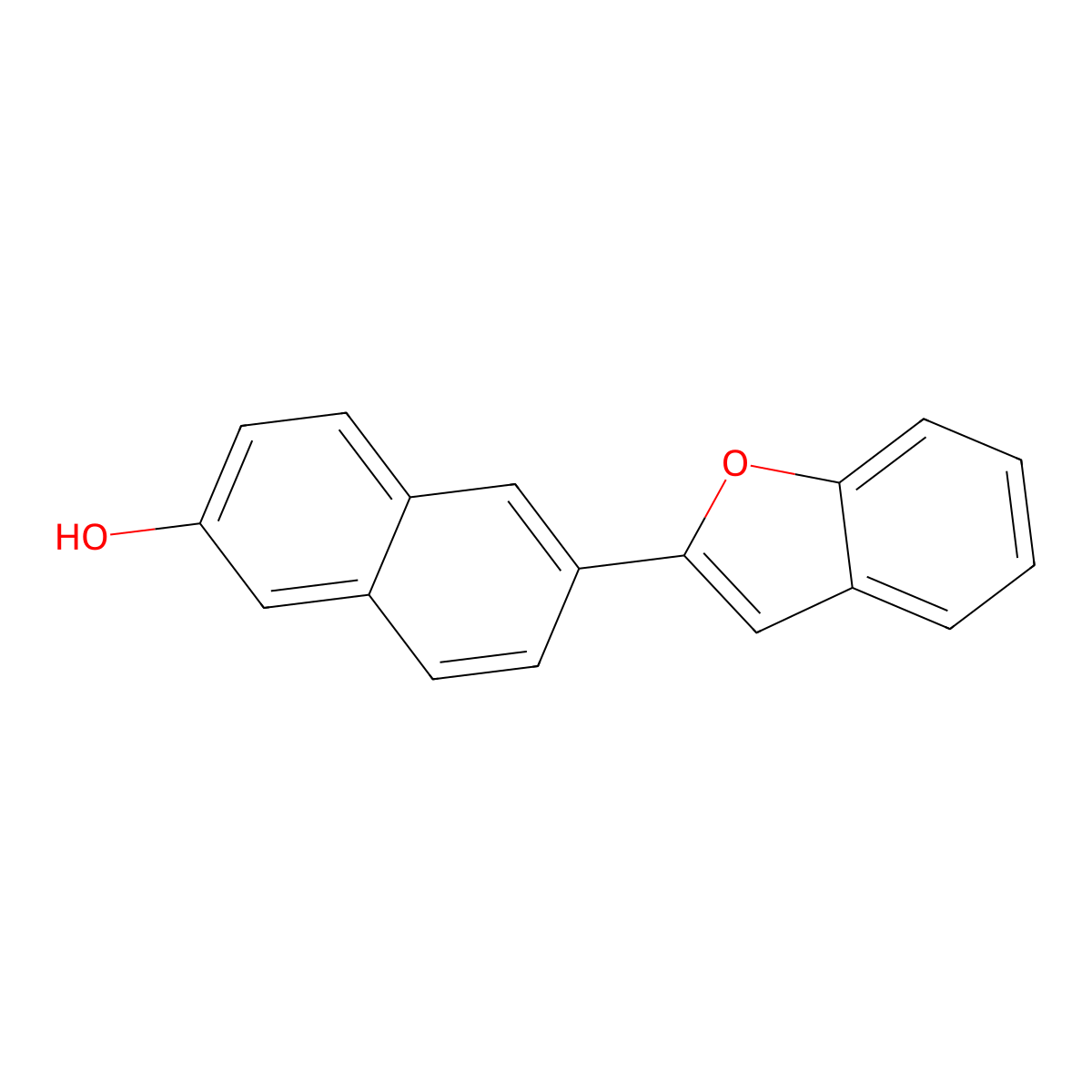 6-(Benzofuran-2-yl)naphthalen-2-ol molecular structure, CAS 481071-74-3