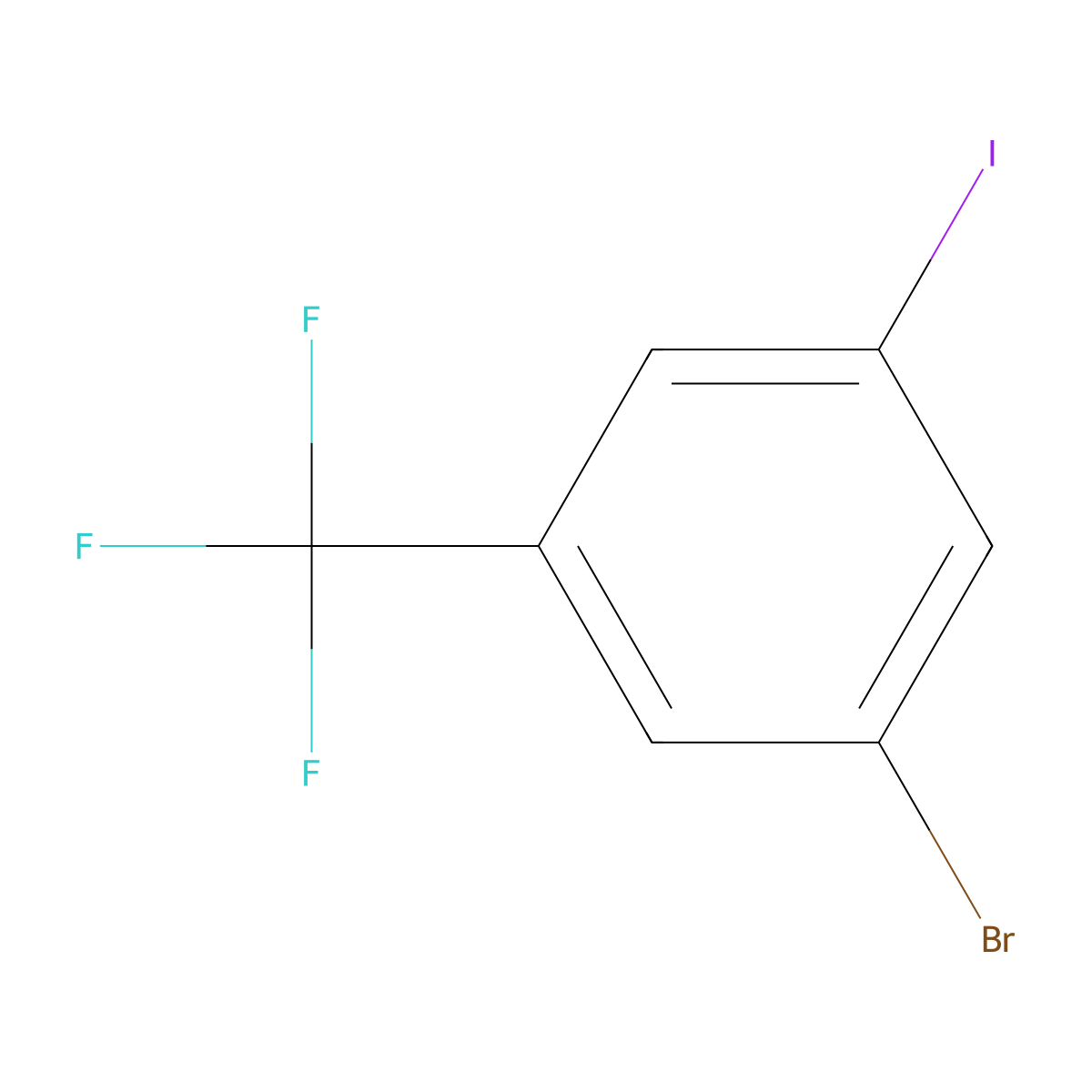 3-Bromo-5-iodobenzotrifluoride molecular structure, CAS 481075-59-6