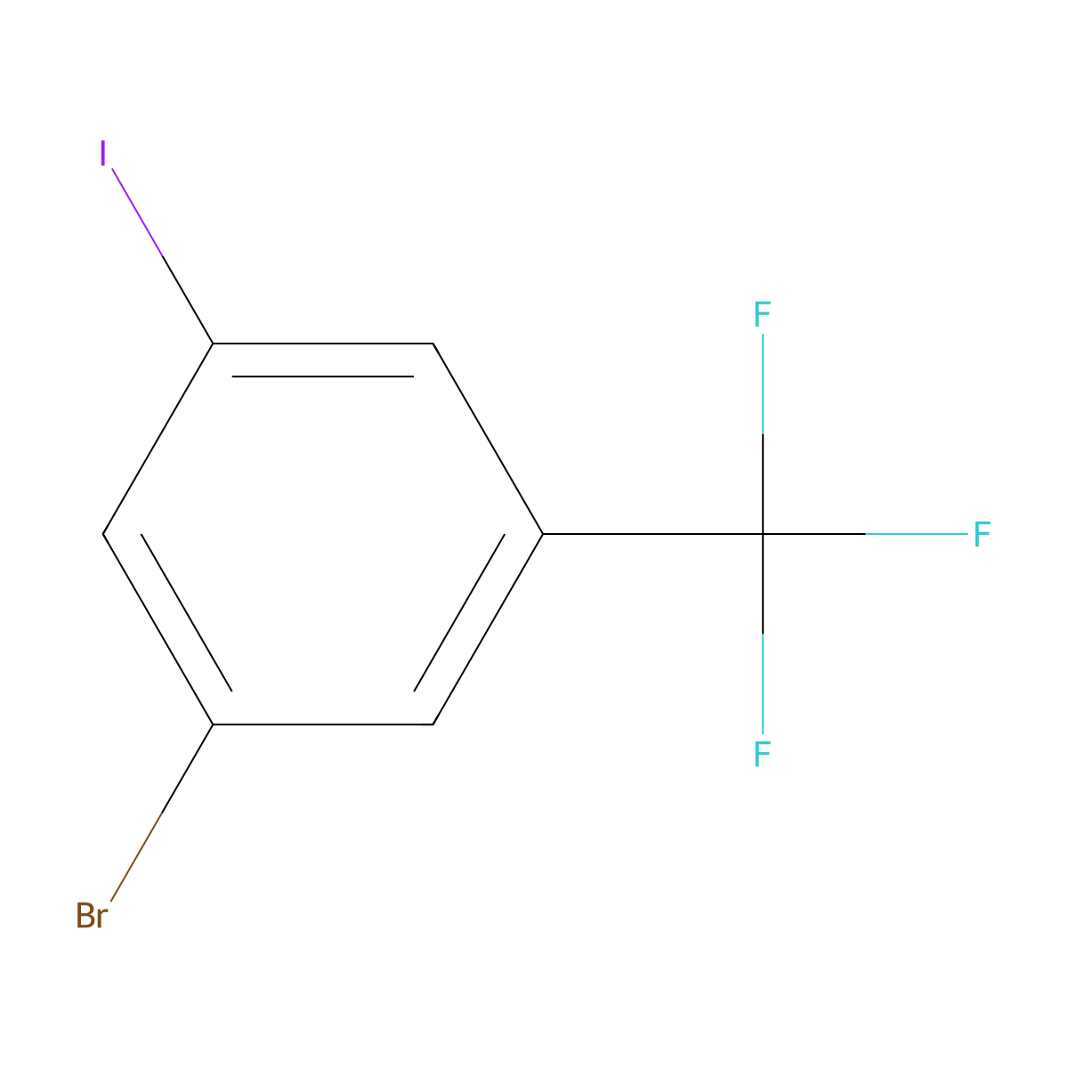 3-Bromo-5-iodobenzotrifluoride molecular structure, CAS 481075-59-6