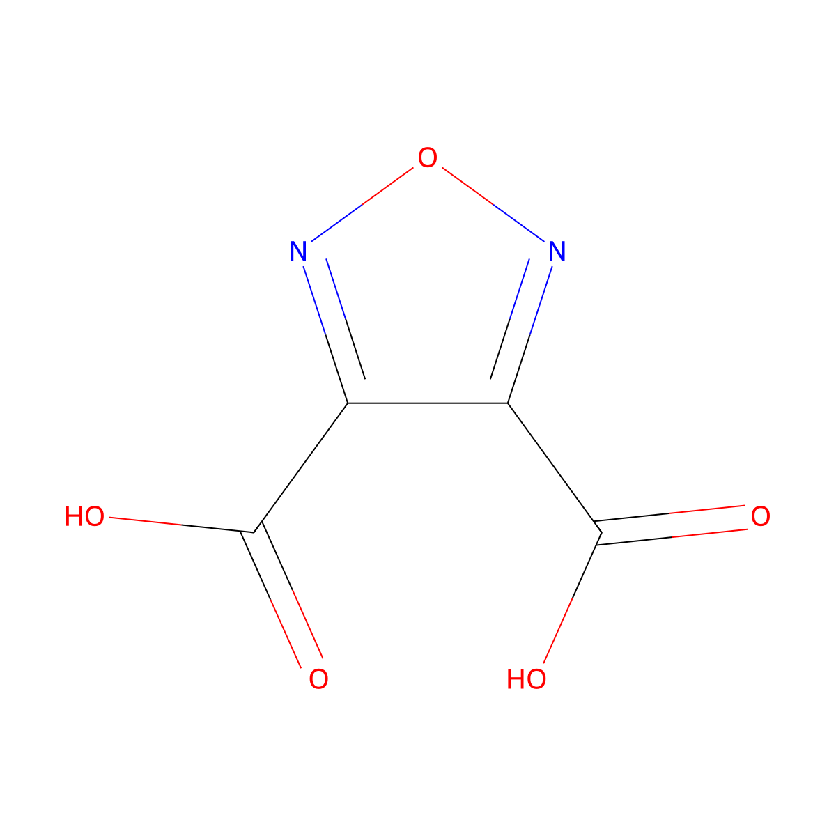 1,2,5-Oxadiazole-3,4-dicarboxylic acid molecular structure, CAS 48113-77-5