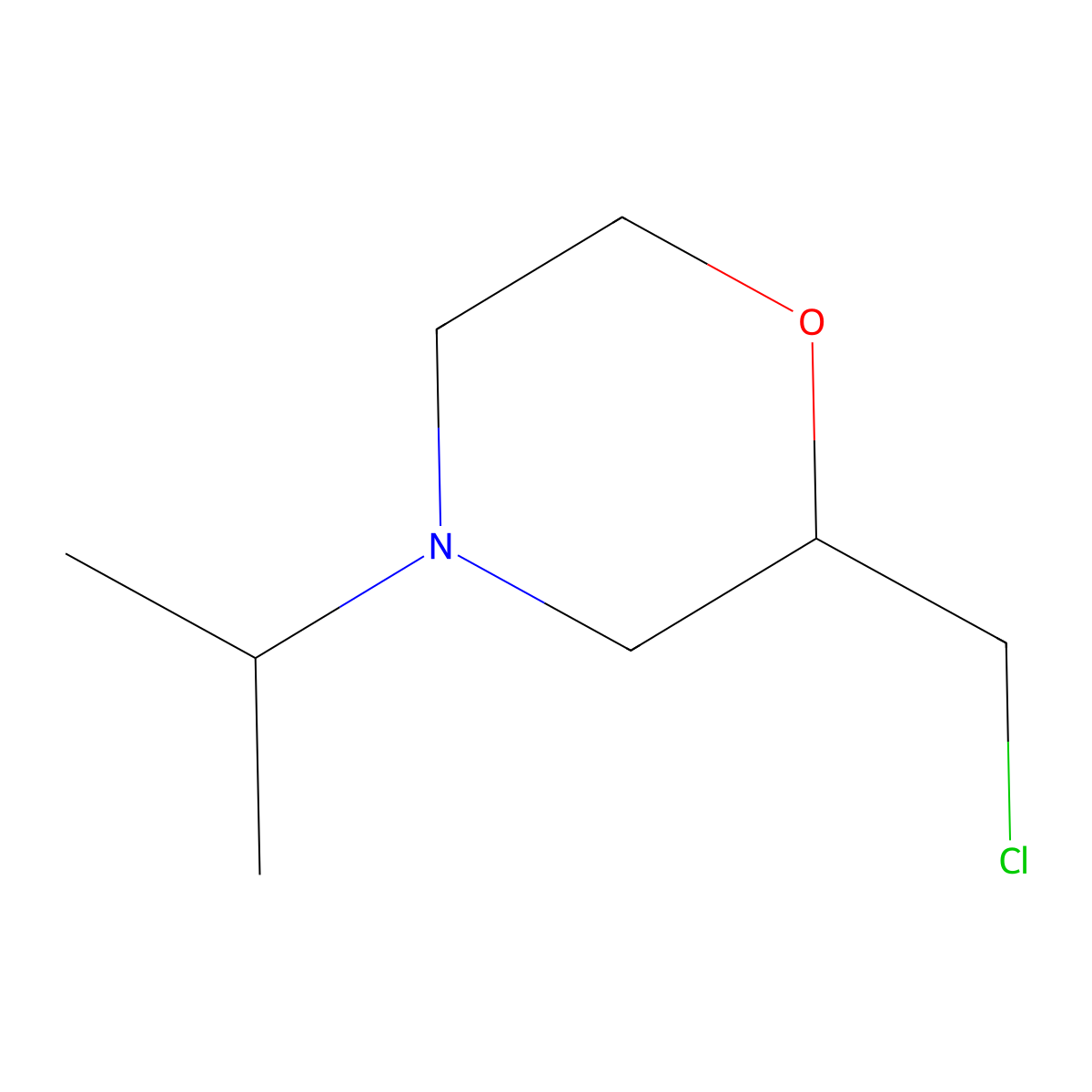 2-(Chloromethyl)-4-(propan-2-yl)morpholine molecular structure, CAS 48119-30-8