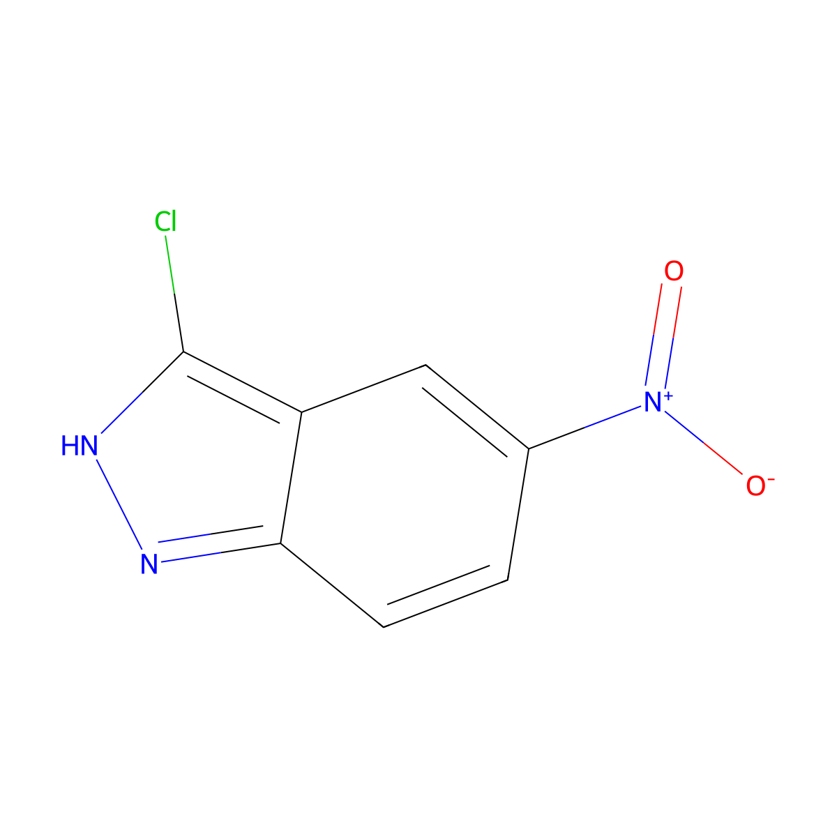3-Chloro-5-nitro-1H-indazole molecular structure, CAS 4812-45-7