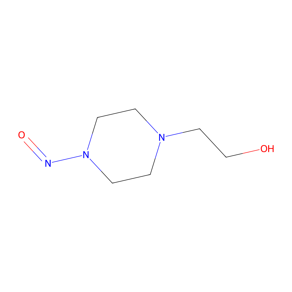 2-(4-Nitrosopiperazin-1-yl)ethan-1-ol molecular structure, CAS 48121-20-6