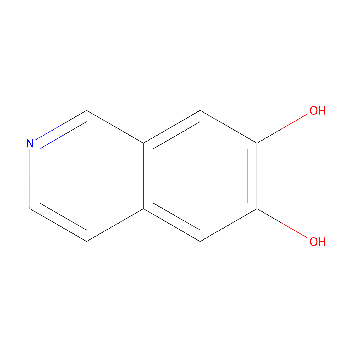 Isoquinoline-6,7-diol molecular structure, CAS 48125-47-9