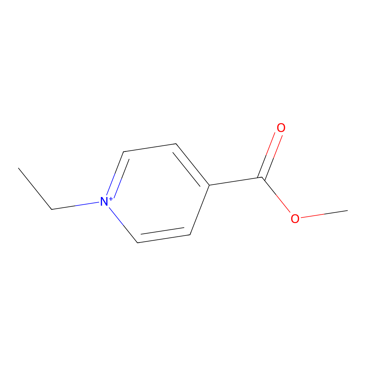 1-Ethyl-4-(methoxycarbonyl)pyridinium molecular structure, CAS 48128-20-7