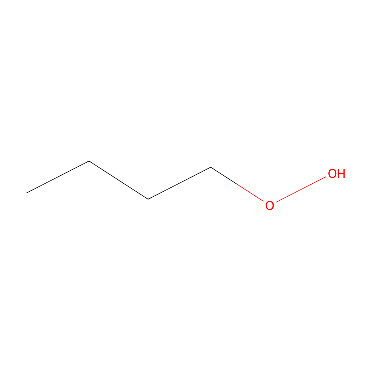 n-Butylhydroperoxide molecular structure, CAS 4813-50-7