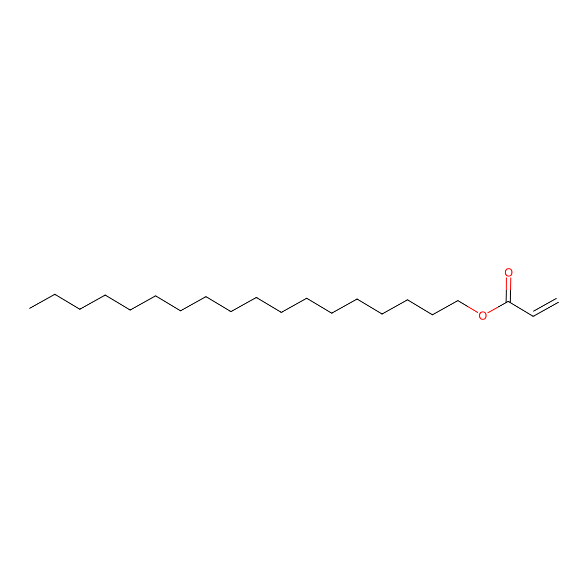 Stearyl acrylate molecular structure, CAS 4813-57-4