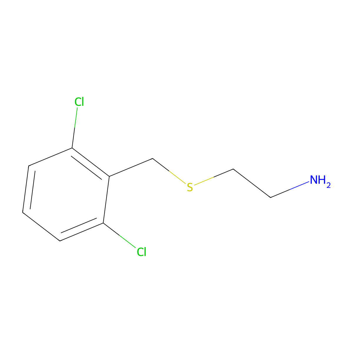 2-[(2,6-Dichlorobenzyl)thio]ethylamine molecular structure, CAS 48133-71-7