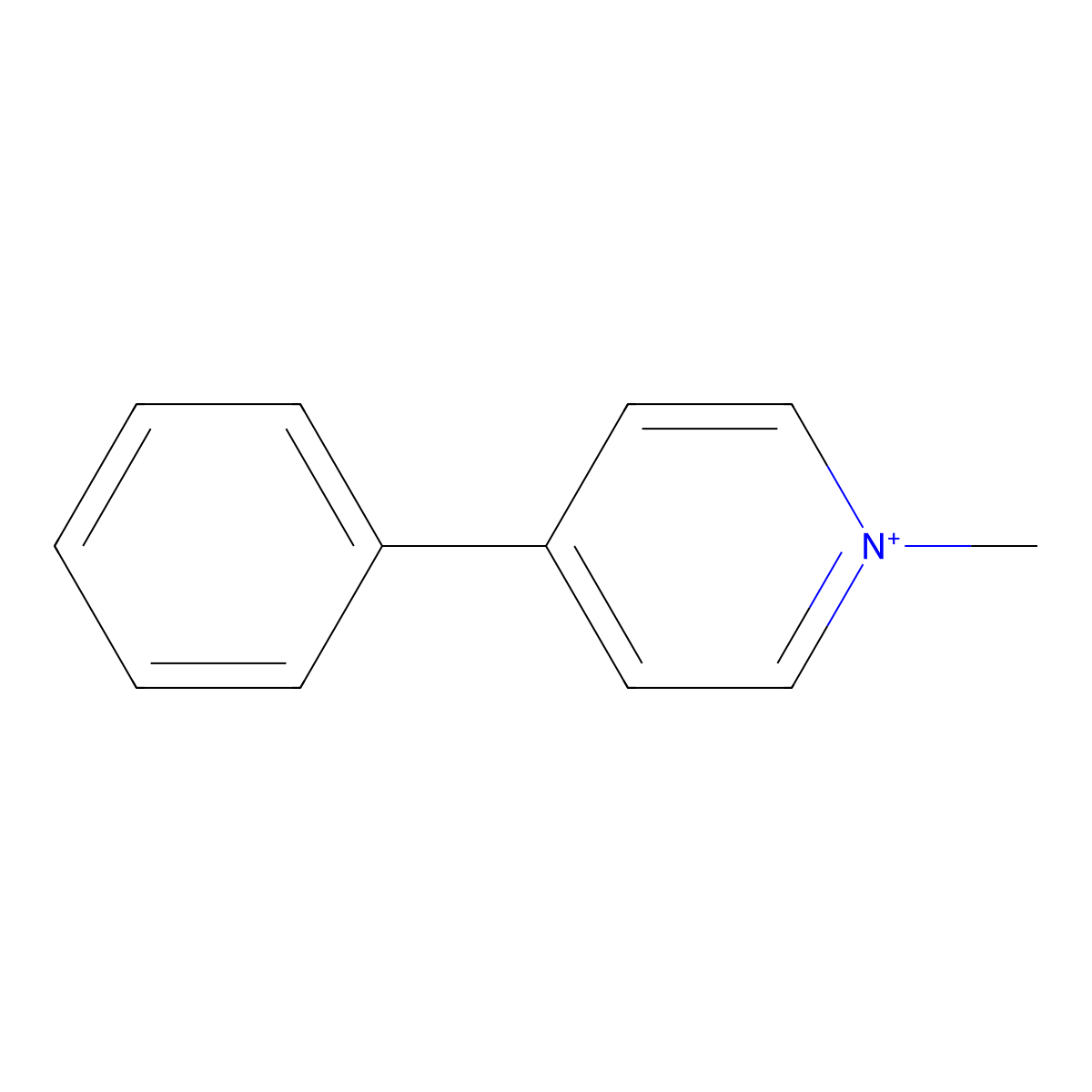 1-Methyl-4-phenylpyridinium molecular structure, CAS 48134-75-4