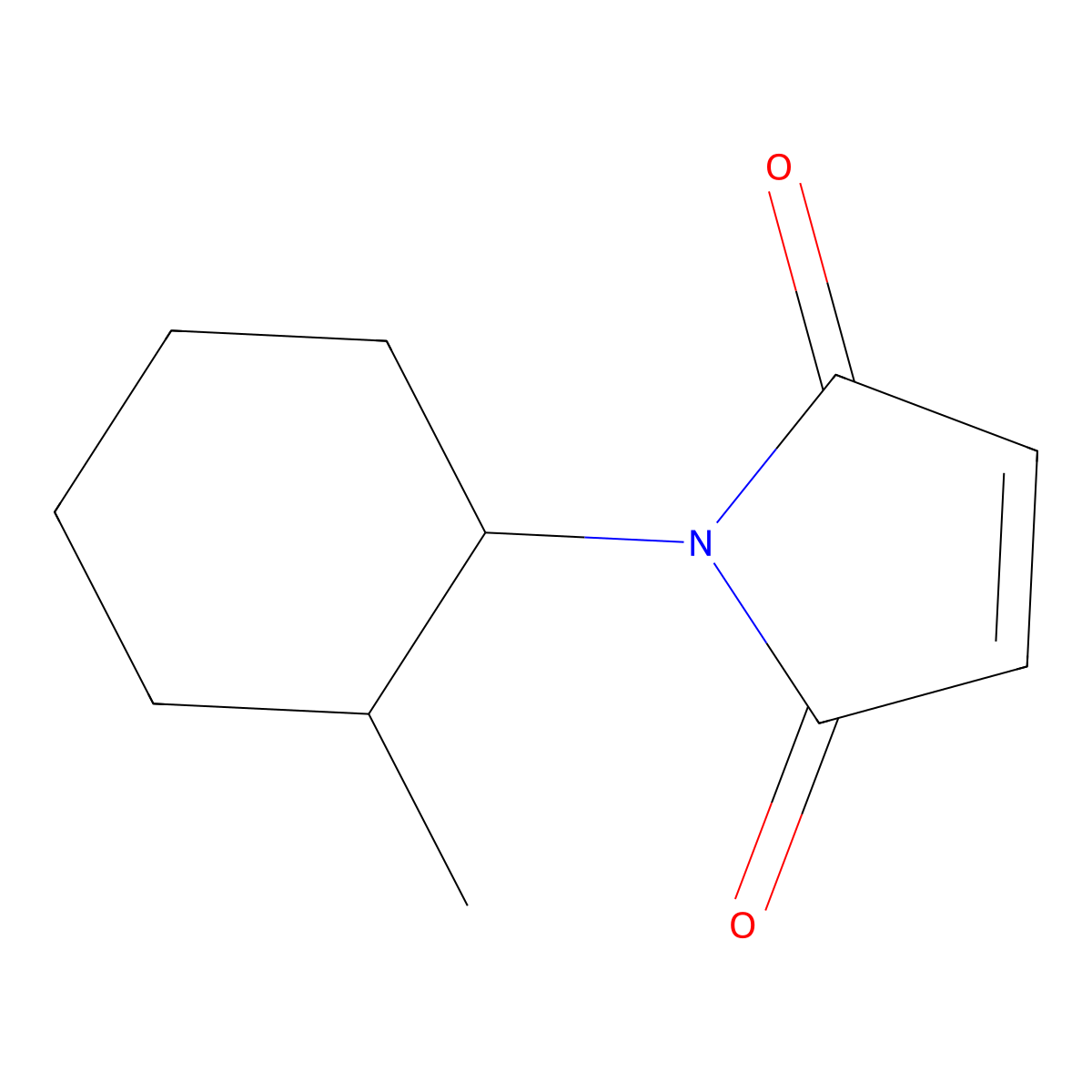 1-(2-methylcyclohexyl)-2,5-dihydro-1H-pyrrole-2,5-dione molecular structure, CAS 48139-54-4