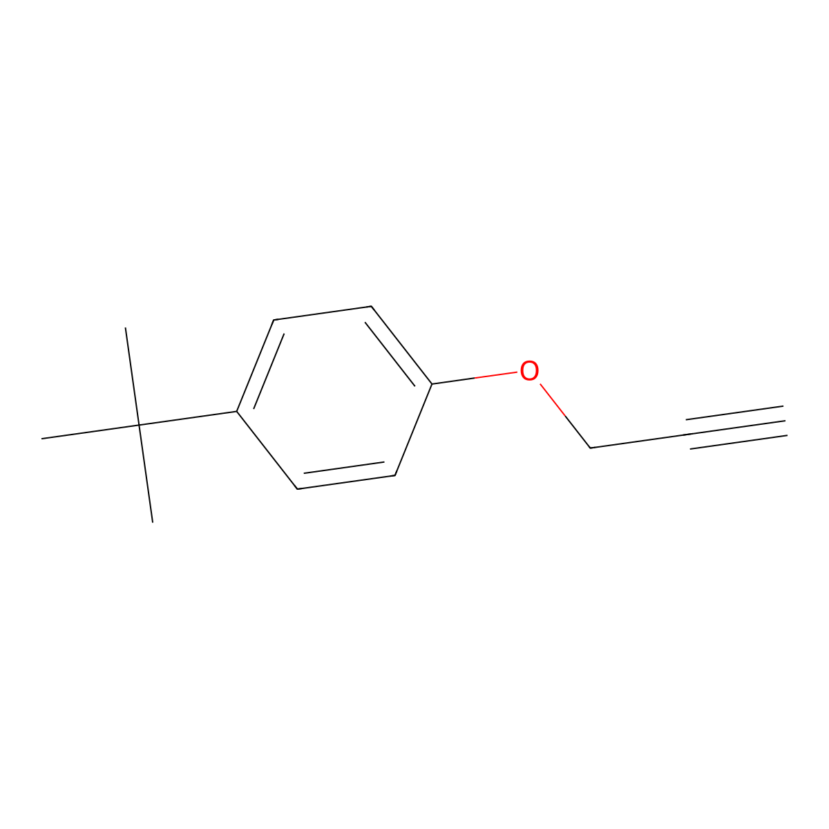 Benzene, 1-(1,1-dimethylethyl)-4-(2-propynyloxy)- molecular structure, CAS 48144-15-6