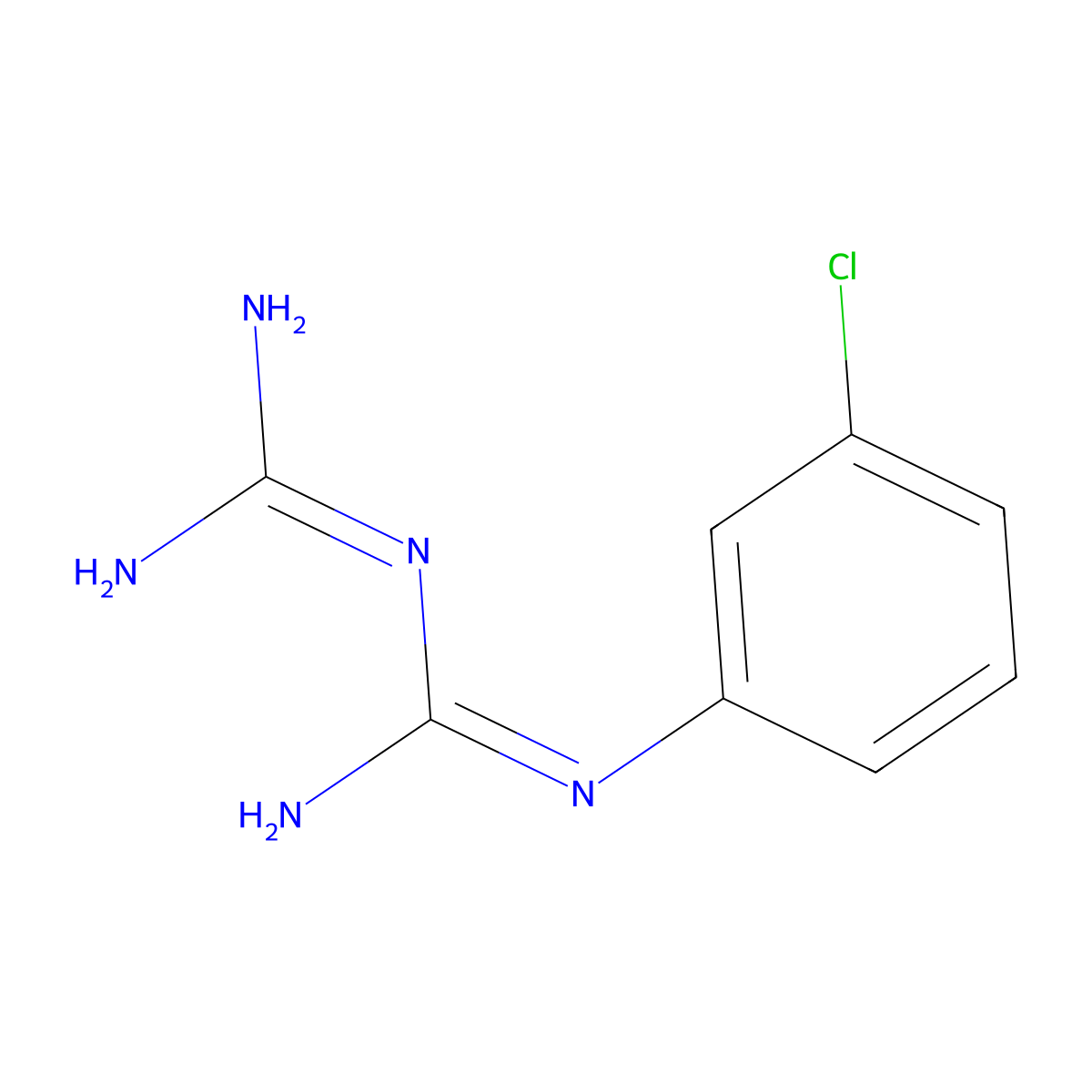 N-(3-Chlorophenyl)imidodicarbonimidic diamide molecular structure, CAS 48144-44-1