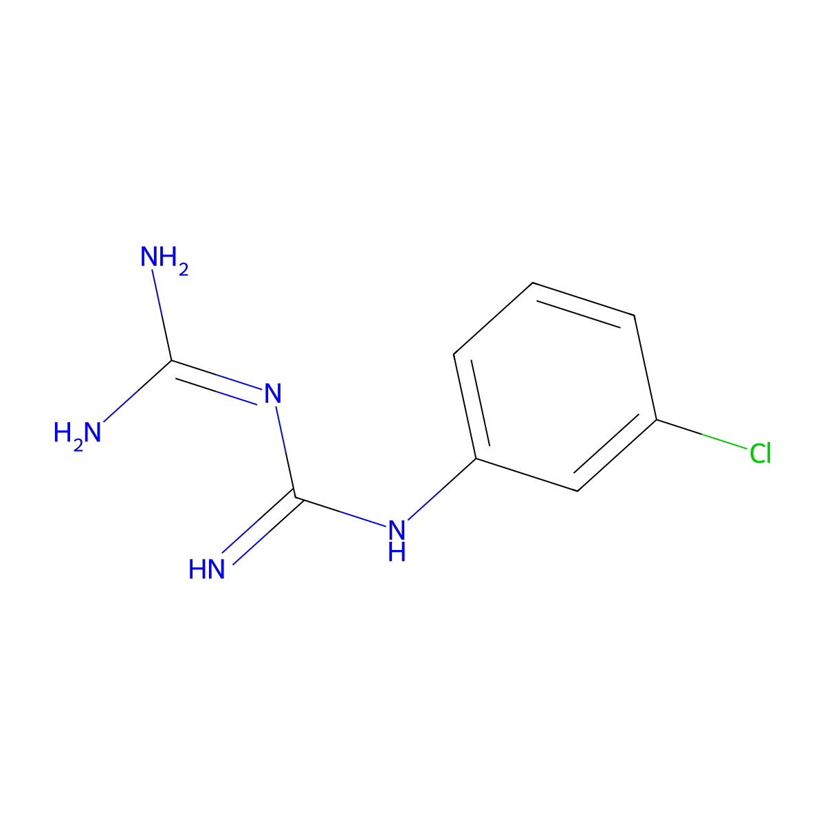 N-(3-Chlorophenyl)imidodicarbonimidic diamide molecular structure, CAS 48144-44-1