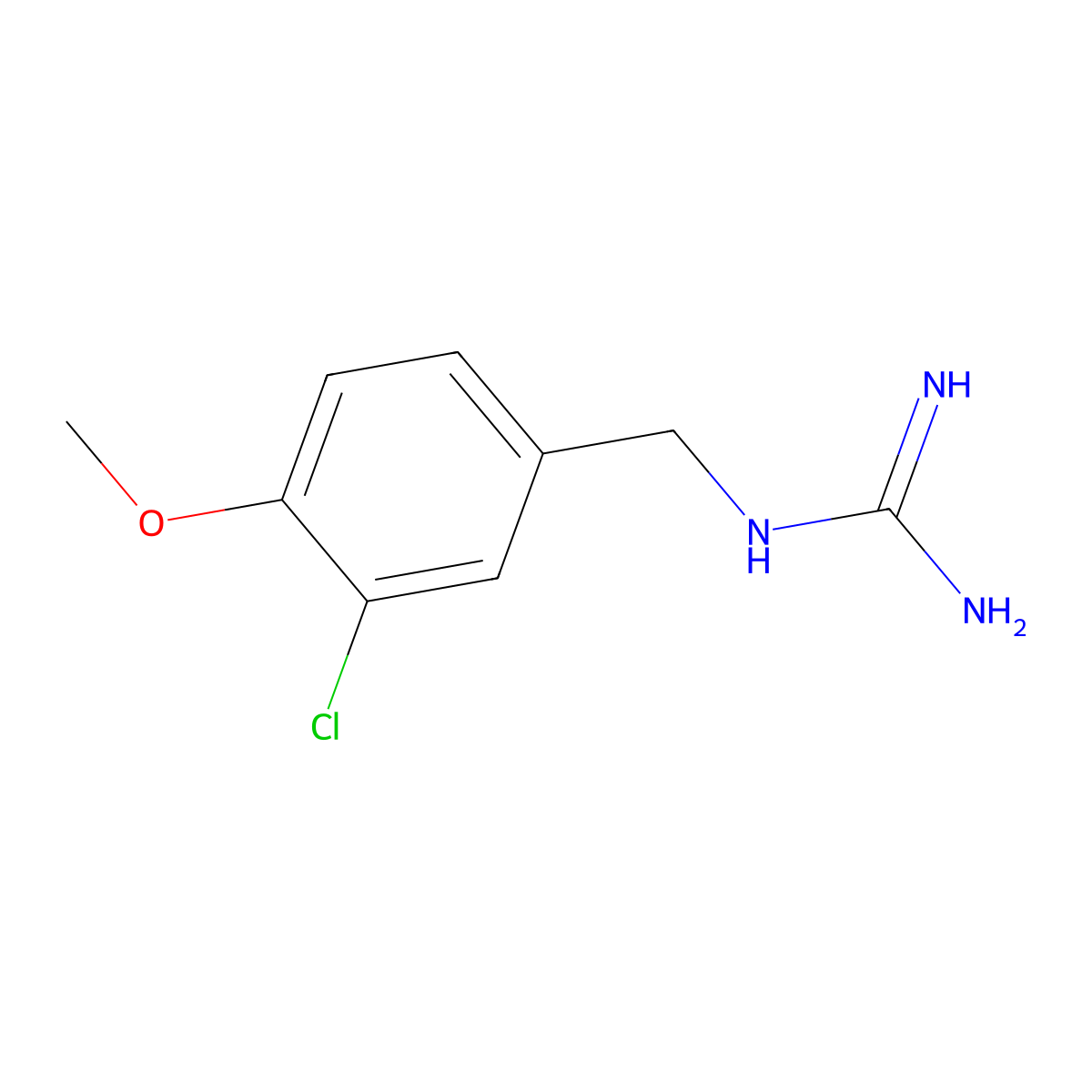 1-(3-Chloro-4-methoxybenzyl)guanidine molecular structure, CAS 48144-57-6