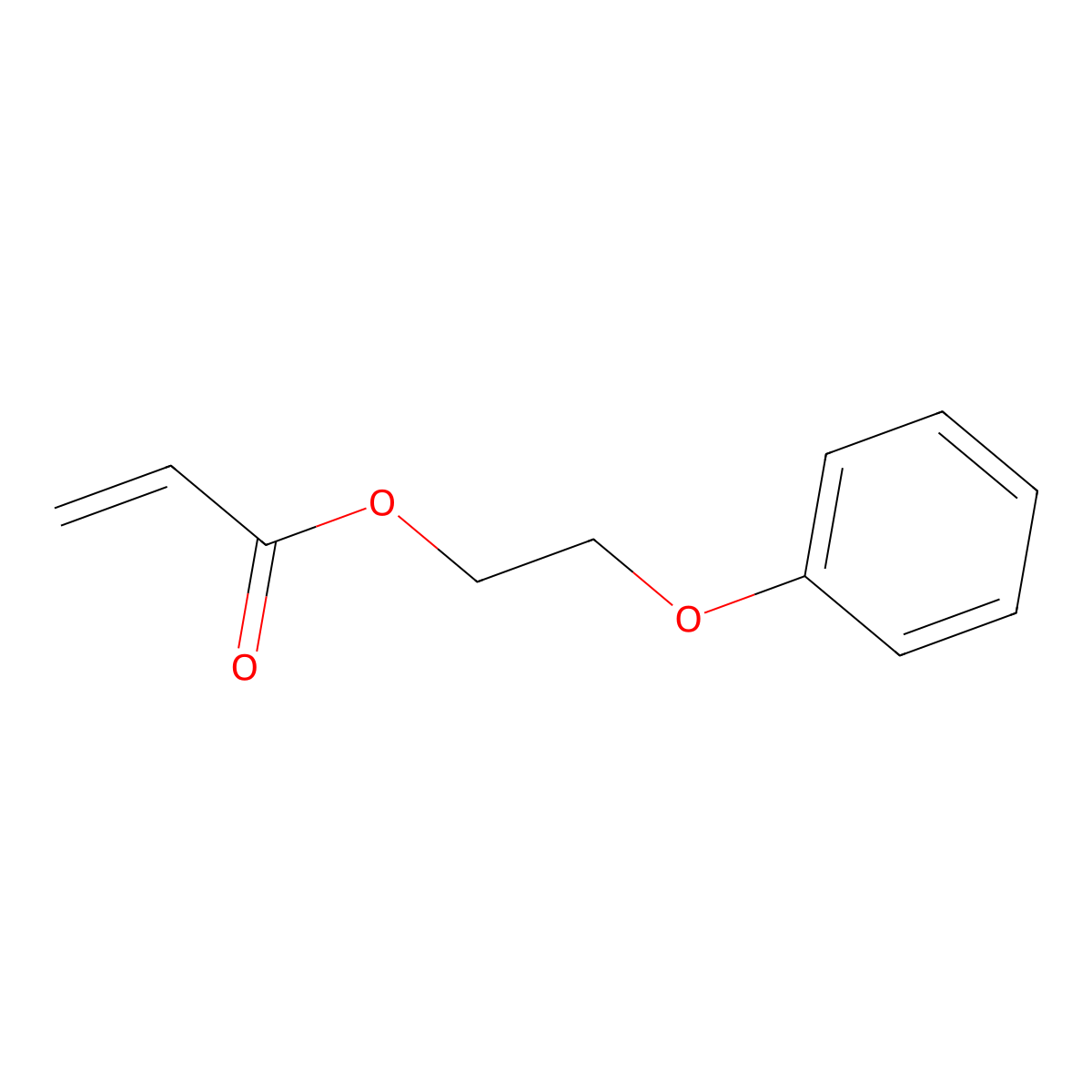 Phenoxyethyl acrylate molecular structure, CAS 48145-04-6