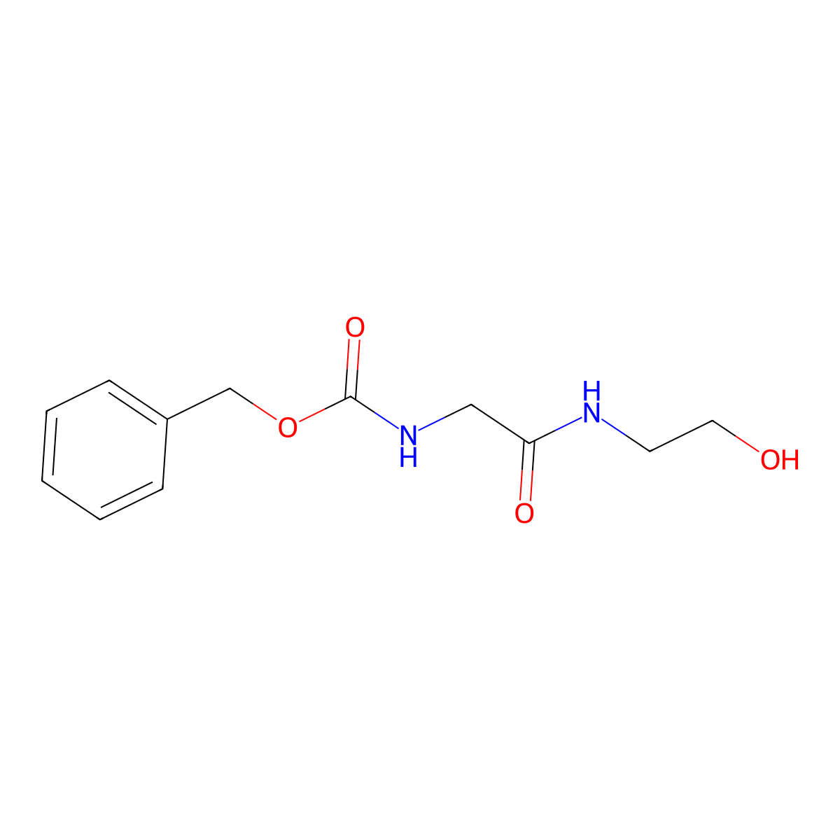 Benzyl N-{[(2-hydroxyethyl)carbamoyl]methyl}carbamate molecular structure, CAS 4815-67-2