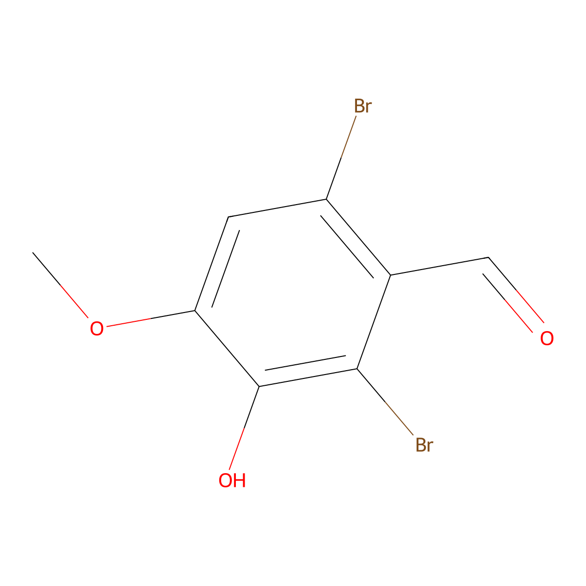 2,6-Dibromo-3-hydroxy-4-methoxybenzaldehyde molecular structure, CAS 4816-02-8