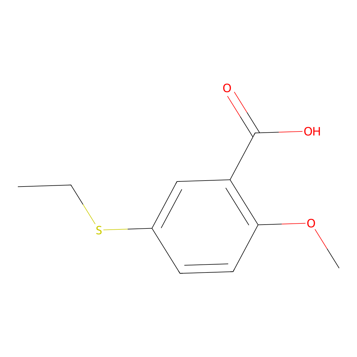 5-(Ethylthio)-o-anisic acid molecular structure, CAS 4816-23-3