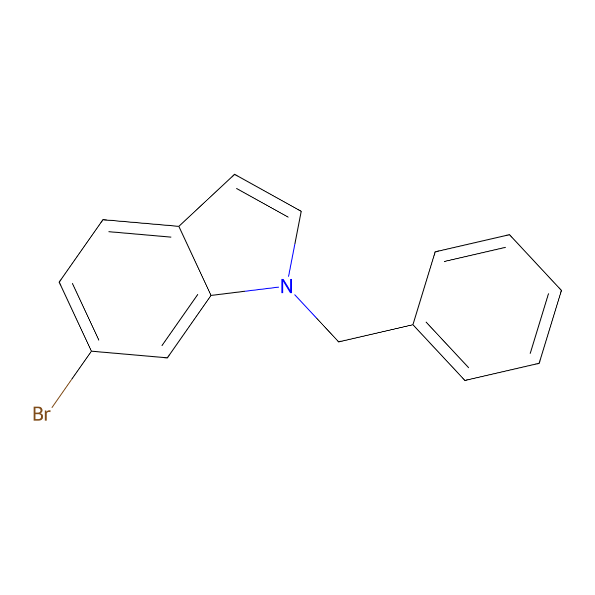 1-benzyl-6-bromo-1H-indole molecular structure, CAS 481630-30-2
