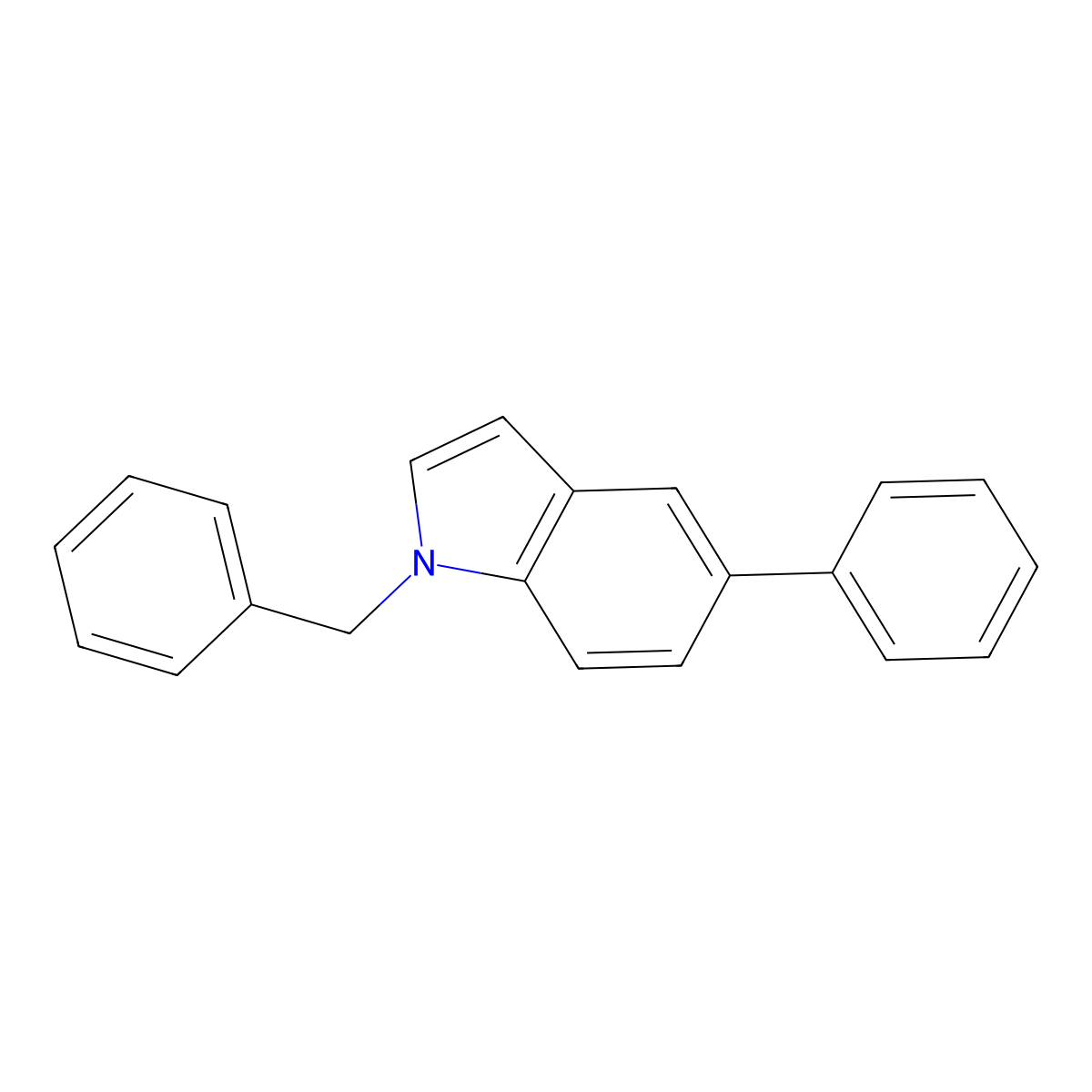 1-Benzyl-5-phenyl-1H-indole molecular structure, CAS 481630-71-1
