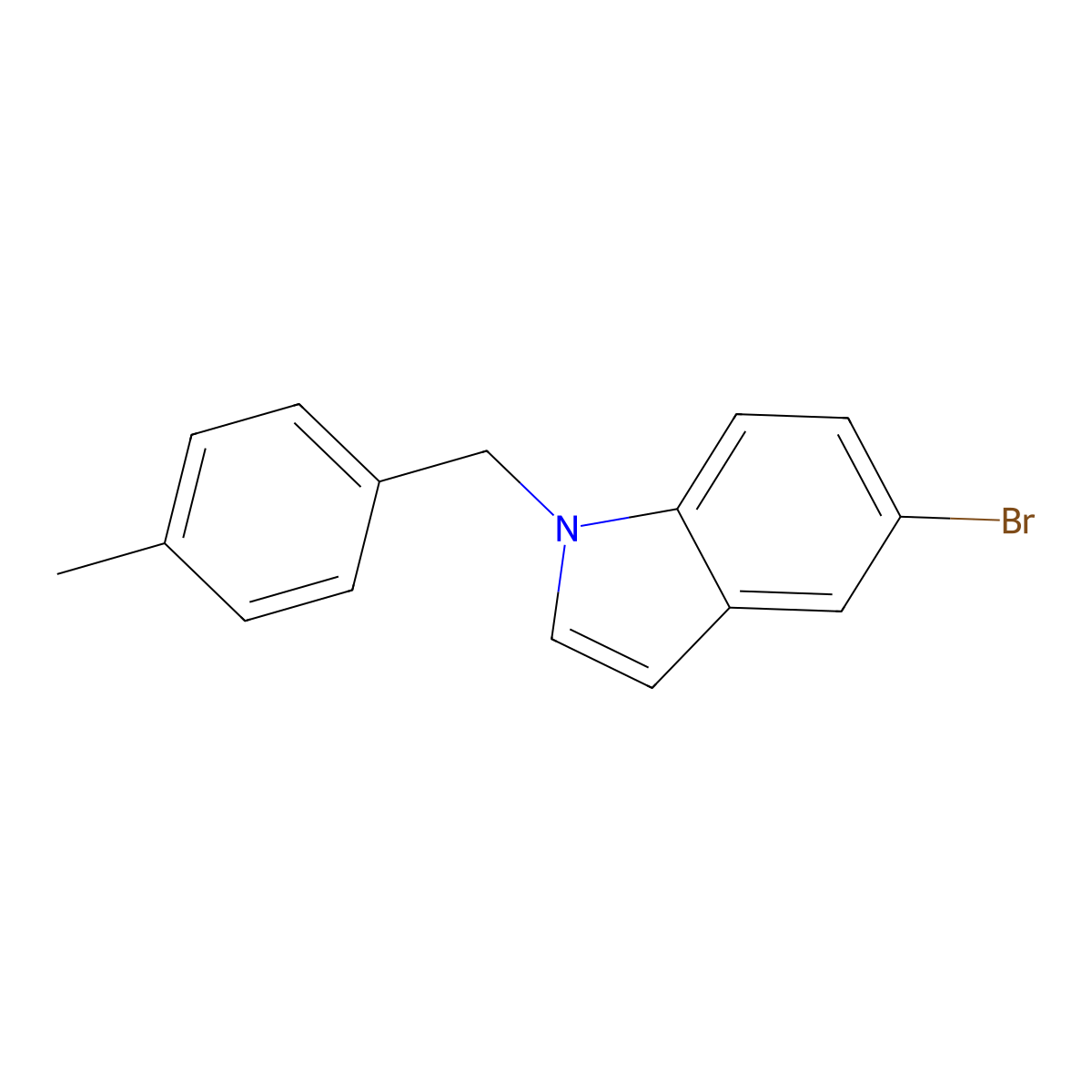 5-Bromo-1-(4-methylbenzyl)-1H-indole molecular structure, CAS 481630-73-3