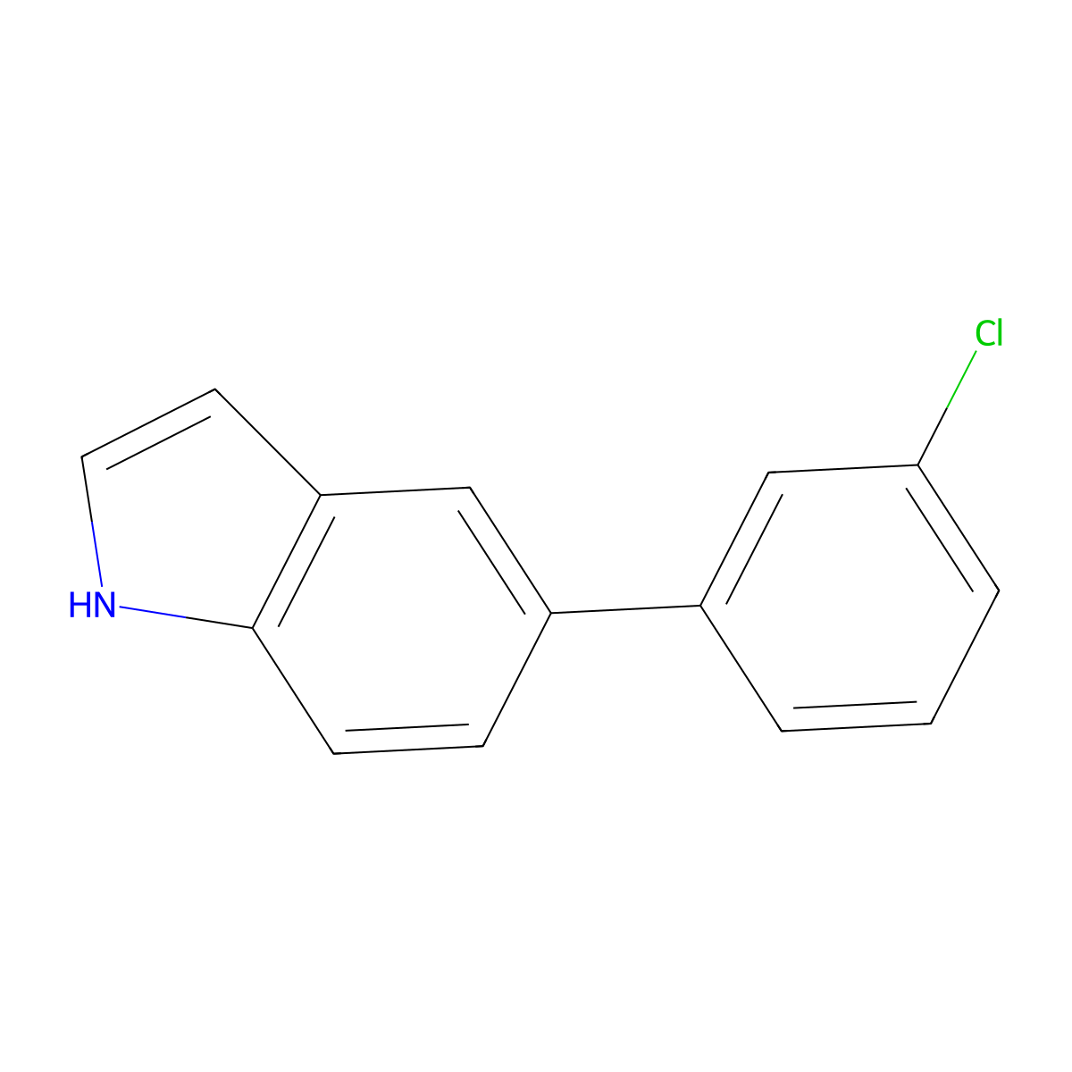 5-(3-Chlorophenyl)-1H-indole molecular structure, CAS 481630-99-3