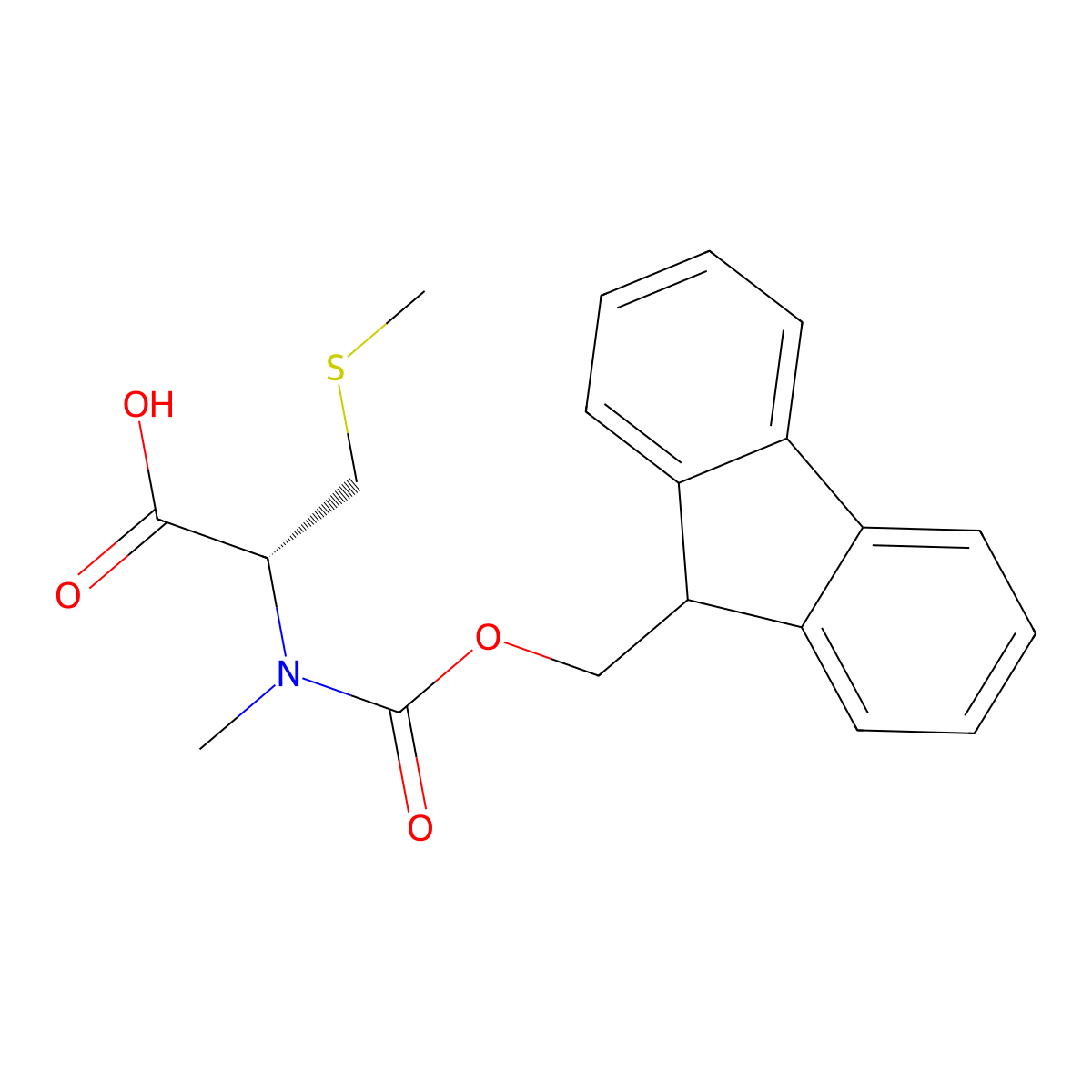 N-(((9H-Fluoren-9-yl)methoxy)carbonyl)-N,S-dimethyl-L-cysteine molecular structure, CAS 481642-17-5