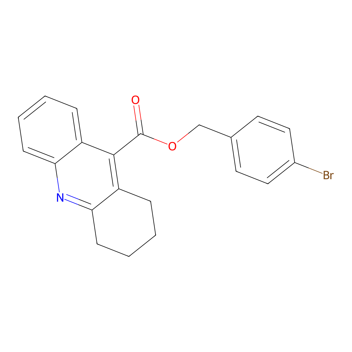 4-Bromobenzyl 1,2,3,4-tetrahydro-9-acridinecarboxylate molecular structure, CAS 481672-71-3