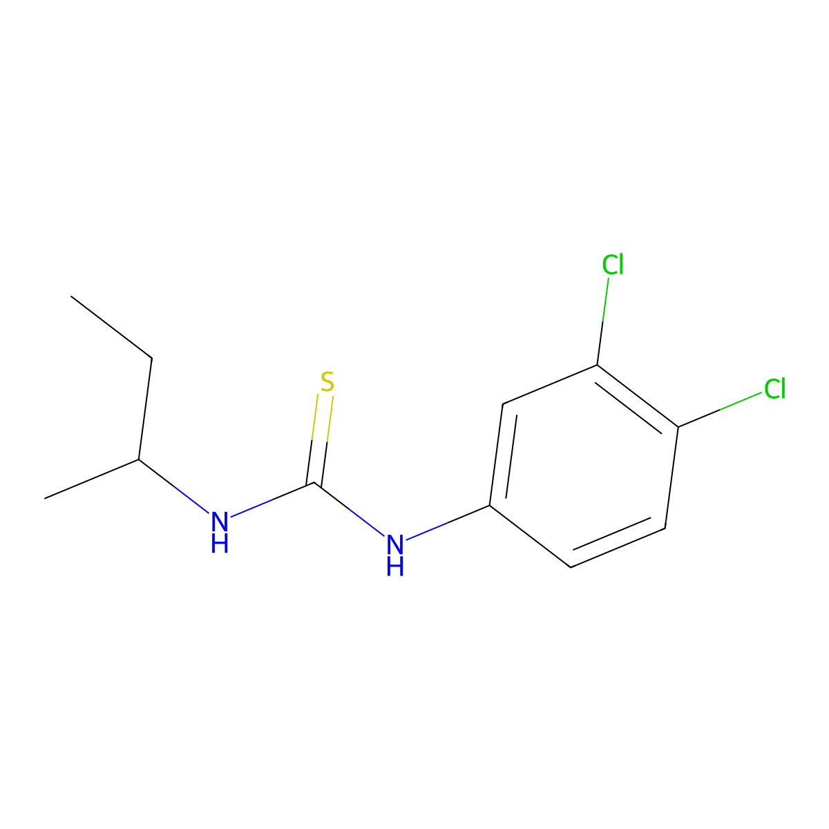 1-Butan-2-yl-3-(3,4-dichlorophenyl)thiourea molecular structure, CAS 481673-46-5