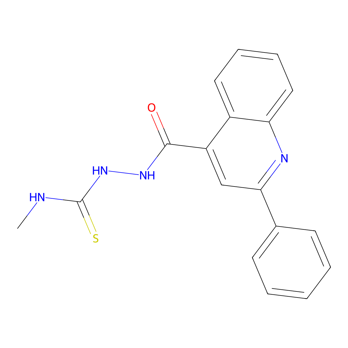 1-Methyl-3-[(2-phenylquinoline-4-carbonyl)amino]thiourea molecular structure, CAS 481675-69-8
