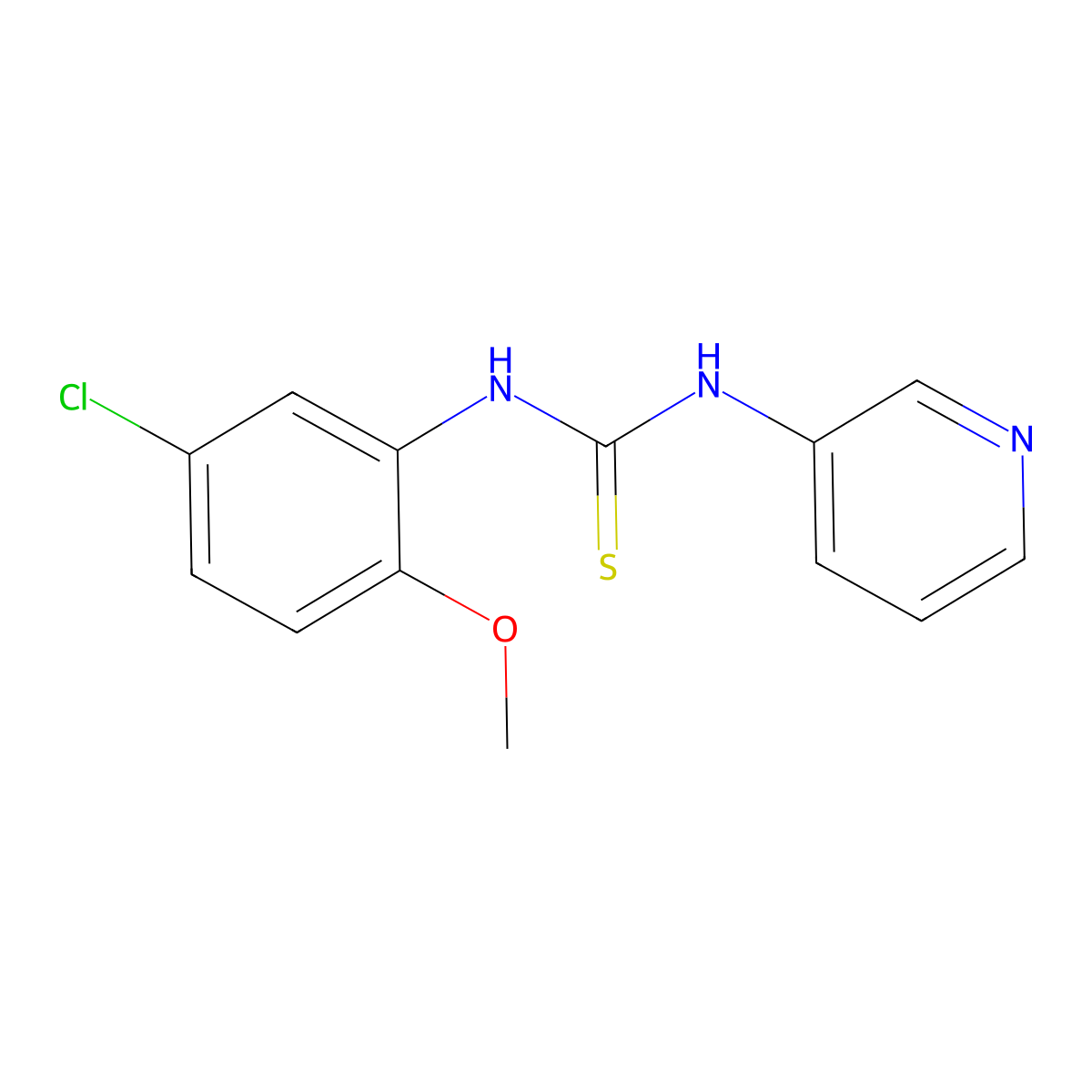 1-(5-Chloro-2-methoxyphenyl)-3-pyridin-3-ylthiourea molecular structure, CAS 481682-41-1