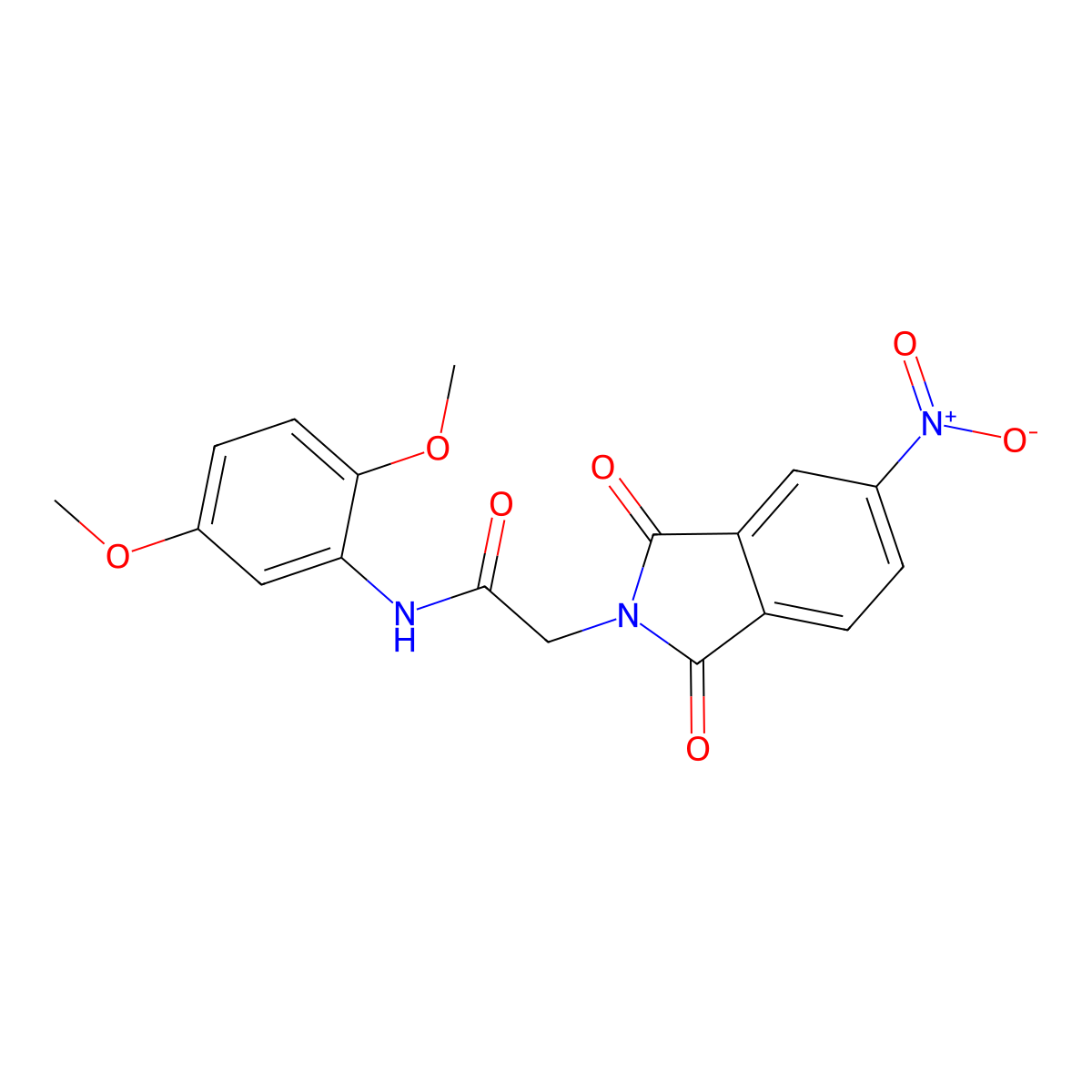 N-(2,5-dimethoxyphenyl)-2-(5-nitro-1,3-dioxoisoindol-2-yl)acetamide molecular structure, CAS 481686-23-1
