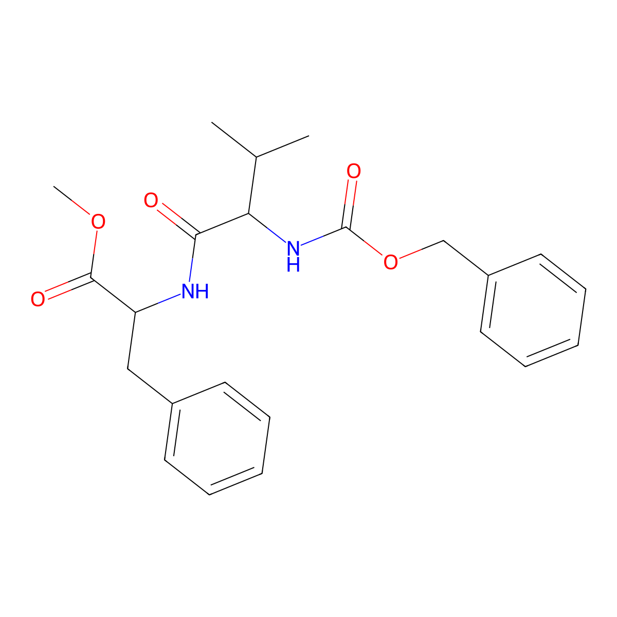 methyl (2S)-2-[[(2S)-3-methyl-2-(phenylmethoxycarbonylamino)butanoyl]amino]-3-phenylpropanoate molecular structure, CAS 4817-95-2