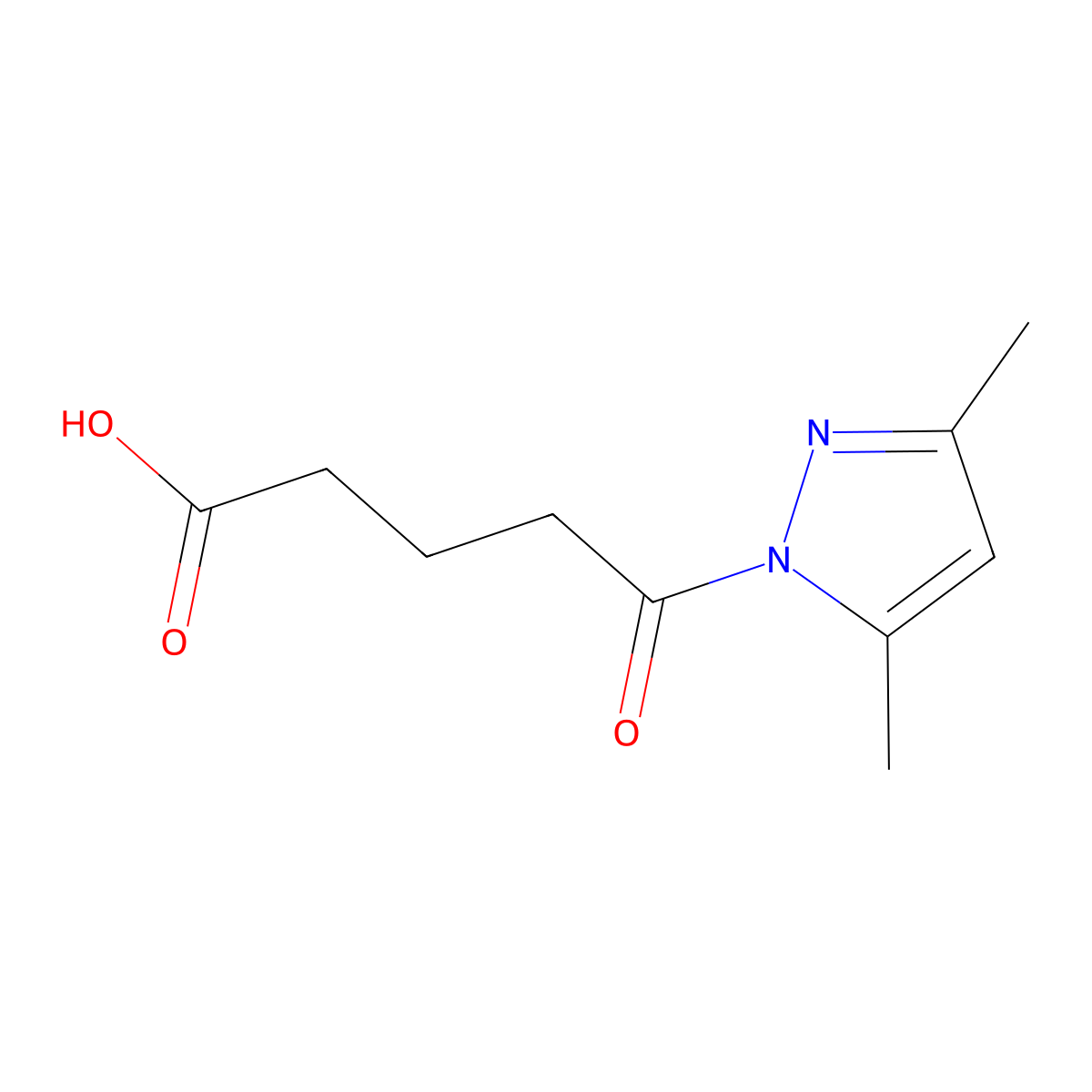 5-(3,5-Dimethyl-1H-pyrazol-1-yl)-5-oxopentanoic acid molecular structure, CAS 481703-72-4