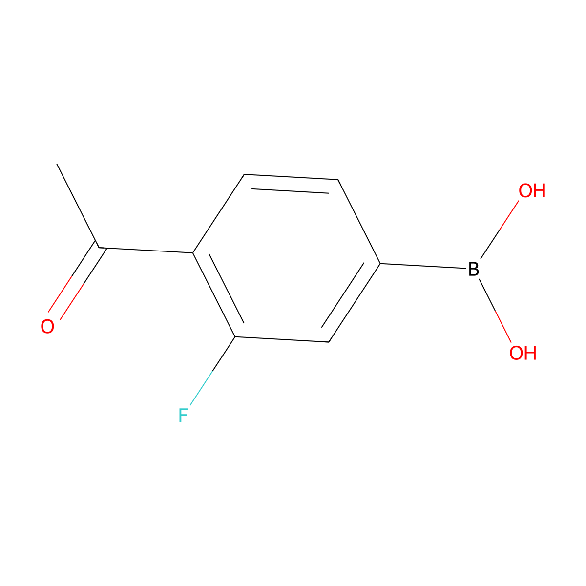 4-Acetyl-3-fluorophenylboronic acid molecular structure, CAS 481725-35-3