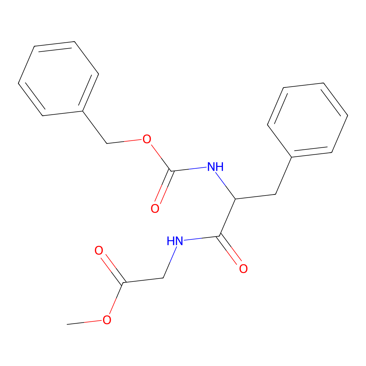 Methyl n-[(benzyloxy)carbonyl]phenylalanylglycinate molecular structure, CAS 4818-07-9