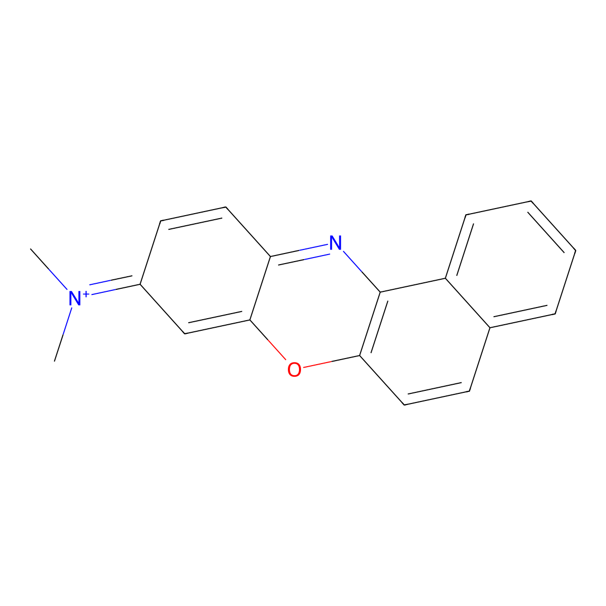 Benzo[a]phenoxazin-9-ylidene(dimethyl)azanium molecular structure, CAS 48188-39-2