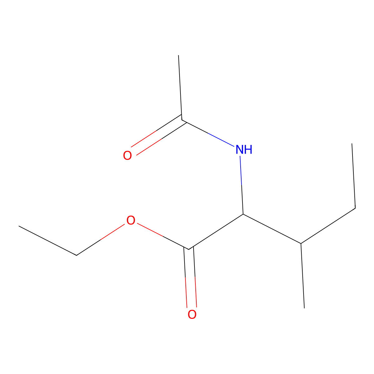 N-Acetyl-L-isoleucine ethyl ester molecular structure, CAS 4819-22-1
