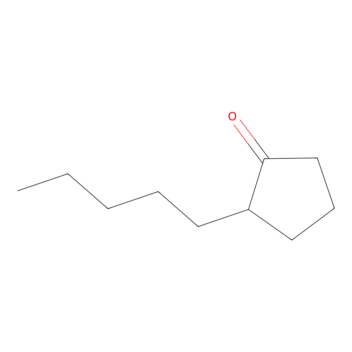 2-Pentylcyclopentan-1-one molecular structure, CAS 4819-67-4