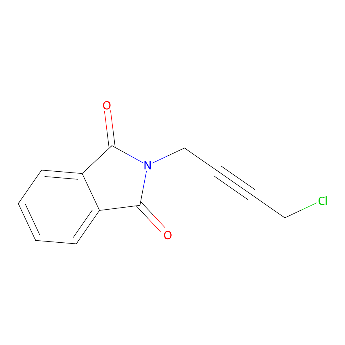 2-(4-chlorobut-2-yn-1-yl)-2,3-dihydro-1H-isoindole-1,3-dione molecular structure, CAS 4819-69-6