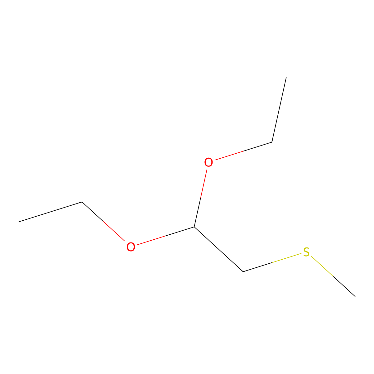 2-(Methylthio)-acetaldehyde diethyl acetal molecular structure, CAS 4819-74-3