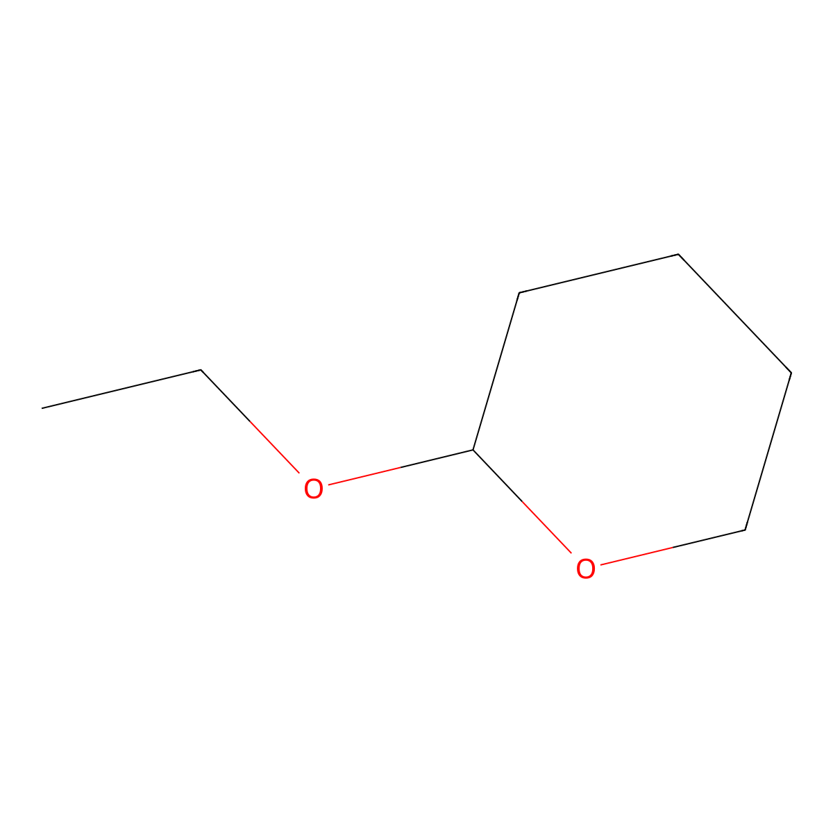2-Ethoxyoxane molecular structure, CAS 4819-83-4