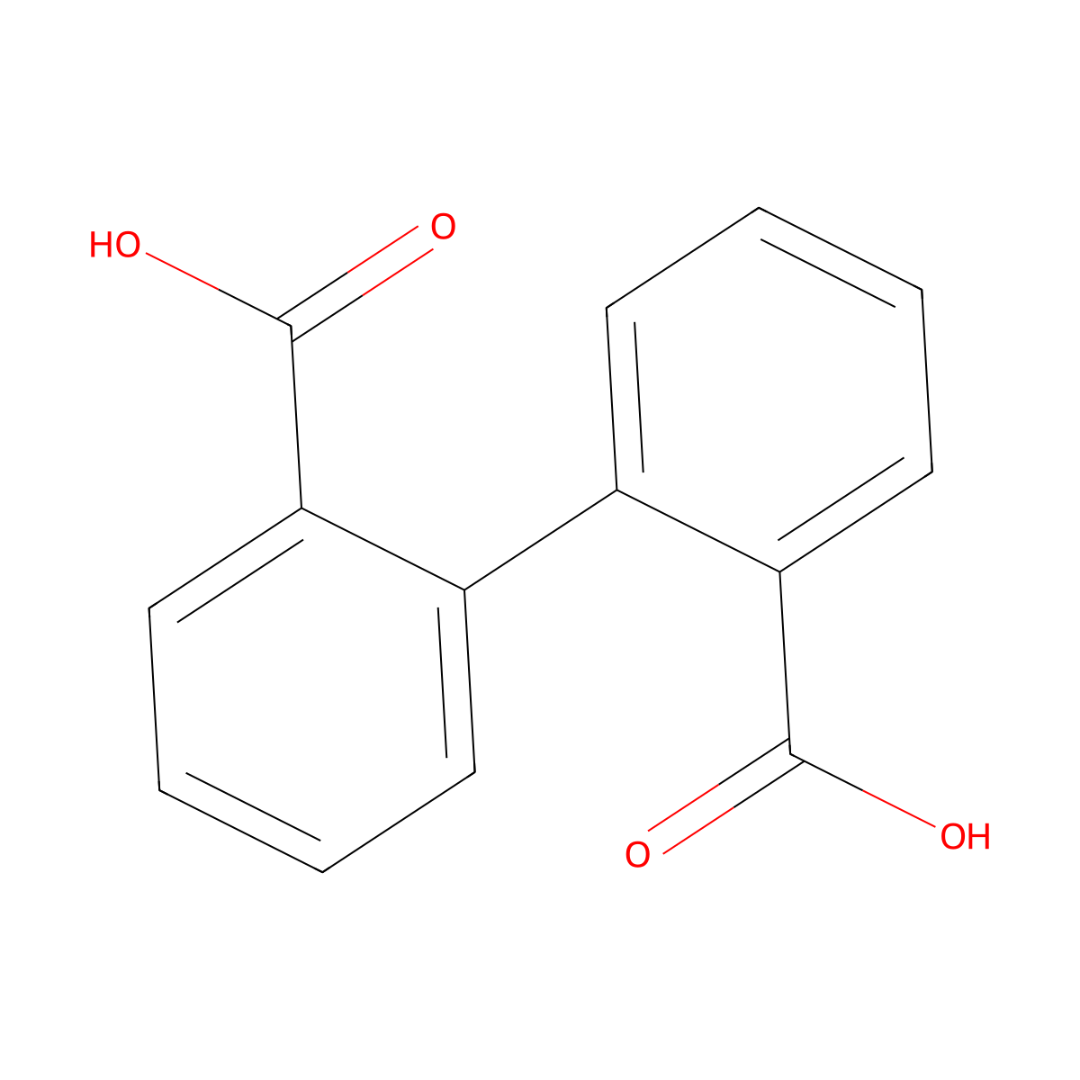 Diphenic acid molecular structure, CAS 482-05-3